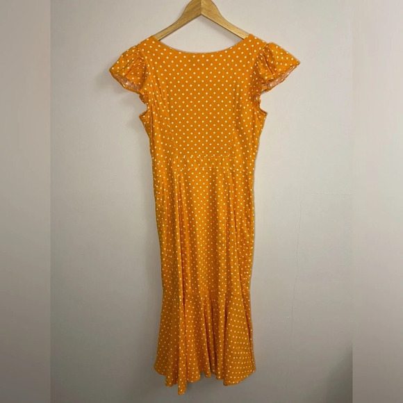 ✨Host Pick ✨ NWOT Rachel Parcell Linen Blend Polka Dot Button Down Midi Dress - Picture 7 of 9